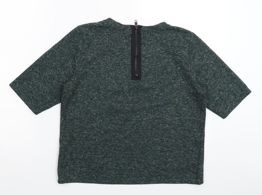 Topshop Womens Green Knit Pullover Jumper Size 10
