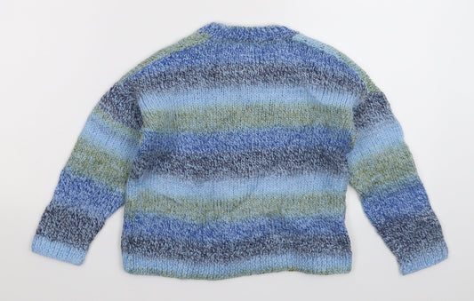 Preworn Girls Multicoloured Knit Pullover Jumper Size S