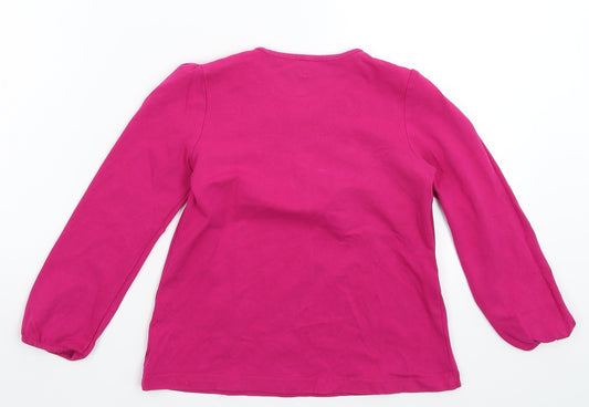 J Khaki Girls Pink Basic T-Shirt Size 5 Years