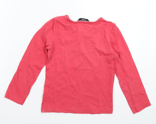 George Girls Pink Basic T-Shirt Size 5-6 Years