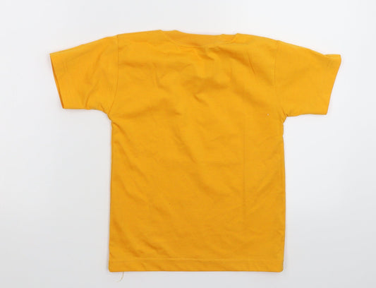 Zaan Girls Yellow Basic T-Shirt Size M