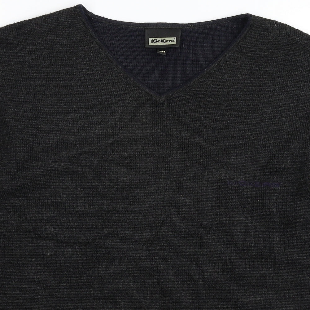 Kickers Mens Black Knit Pullover Jumper Size M