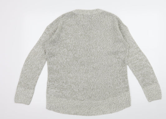 New Look Womens Grey Knit Pullover Jumper Size S