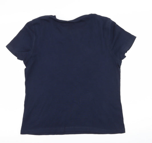 Bonmarché Womens Blue Jersey Basic T-Shirt Size M