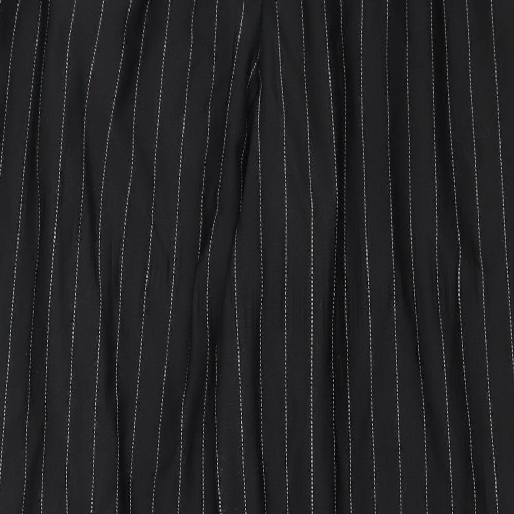 Preworn Womens Black Striped Trousers Size 27 in L26 in