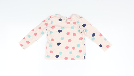 deniem & co Girls Pink Polka Dot Basic T-Shirt Size 12-18 Months