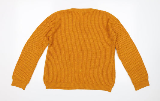 Papaya Womens Orange Pullover Jumper Size 8