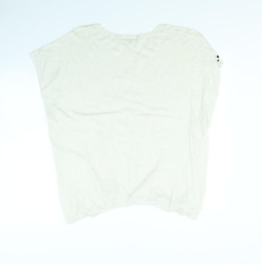 Warehouse Womens White Pullover Jumper Size 10