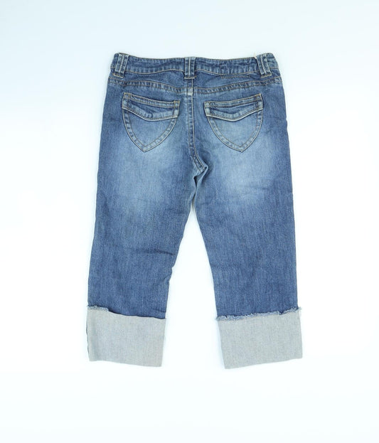 Fashion that Functions Womens Blue Cut-Off Shorts Size 8