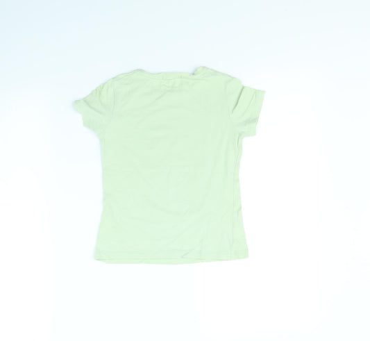 heach dolls Girls Green Basic T-Shirt Size 6 Years - Strawberry