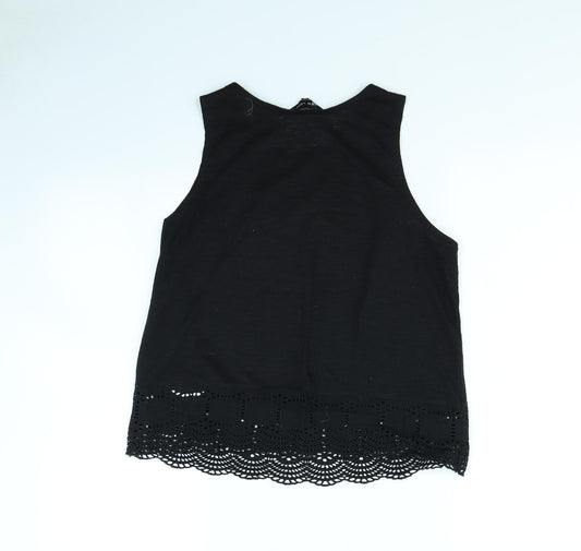 New Look Womens Black Basic Tank Size 10
