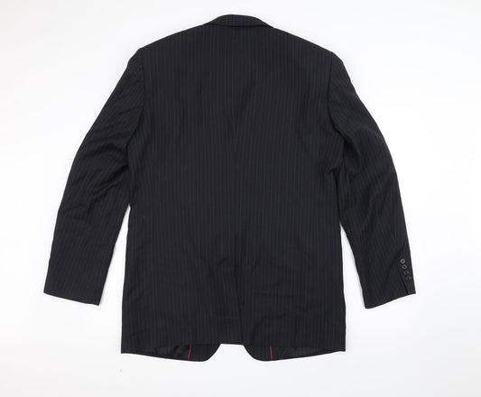 Ventuno Mens Black Jacket Suit Jacket Size 40