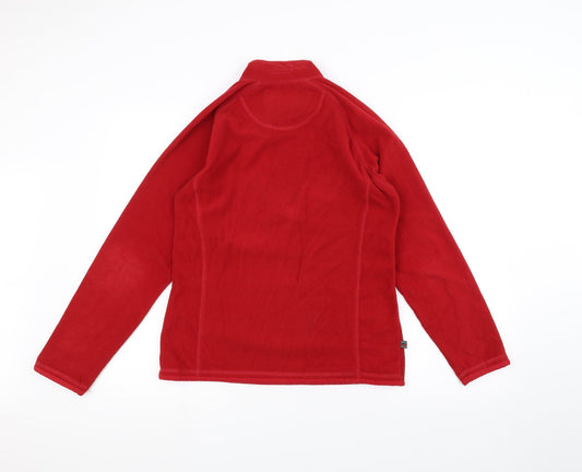 Womens UK 10 Regular Mountain Life Red Pullover