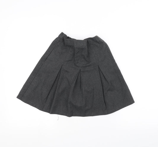 Marks and Spencer Girls Grey A-Line Skirt Size 8-9 Years