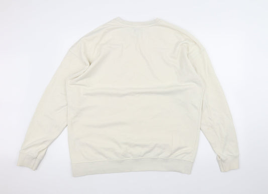 New Look Womens White Pullover Jumper Size M
