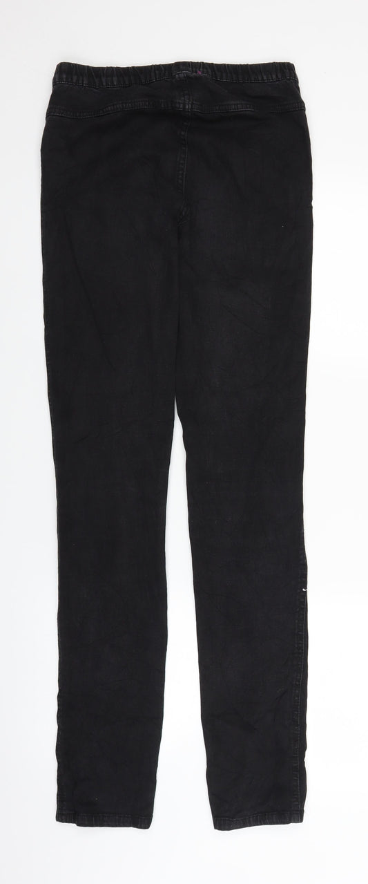 Lindex Womens Black Denim Straight Jeans Size S L32 in