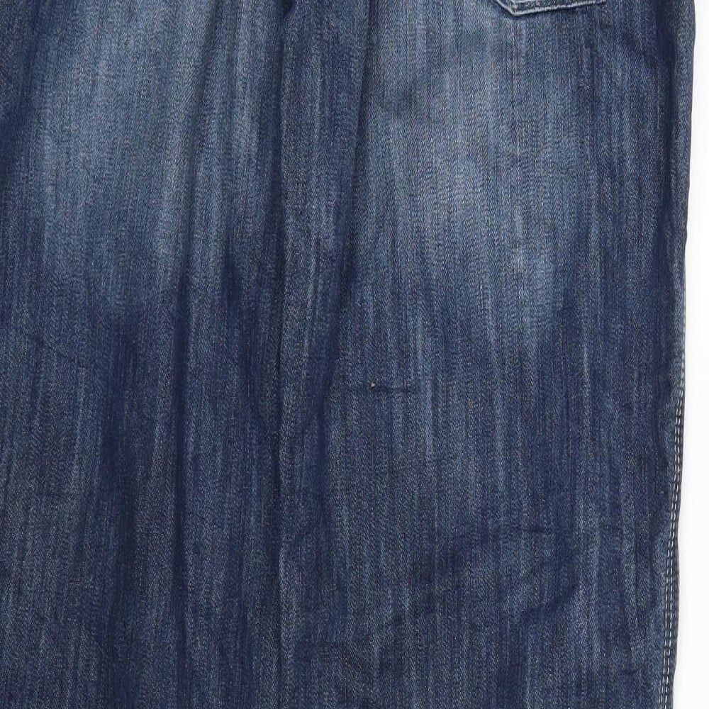 Colours of The World Womens Blue Denim Straight Jeans Size 34 in L30 in