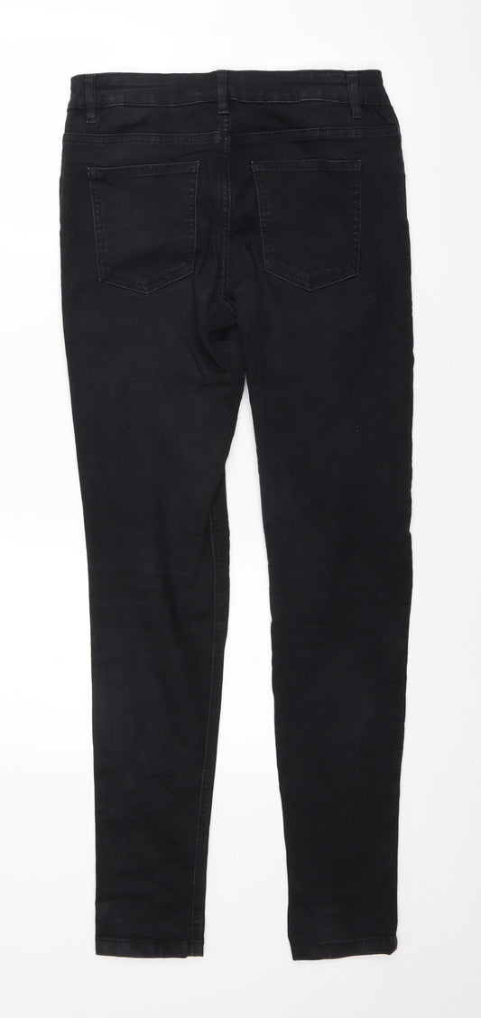 Denim Womens Black Denim Straight Jeans Size M L30 in