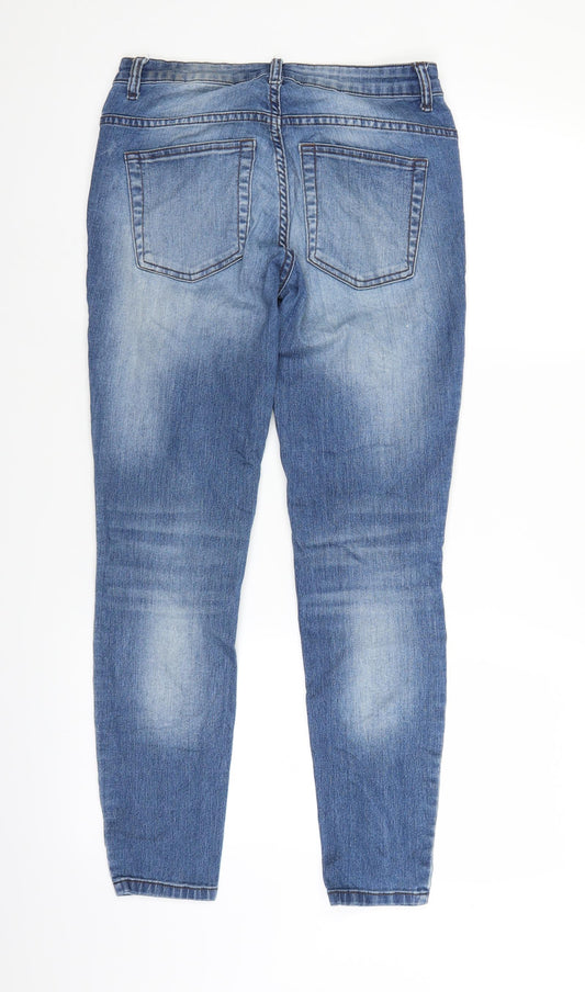 Jaqueline deYong Womens Blue Denim Straight Jeans Size 30 in L26 in
