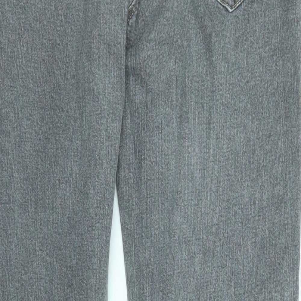 Marks and Spencer Womens Grey Denim Straight Jeans Size 10 L26 in