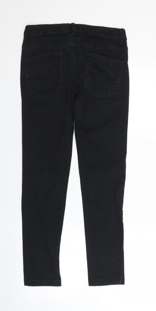 Kappahl Womens Black Denim Straight Jeans Size 6 L26 in