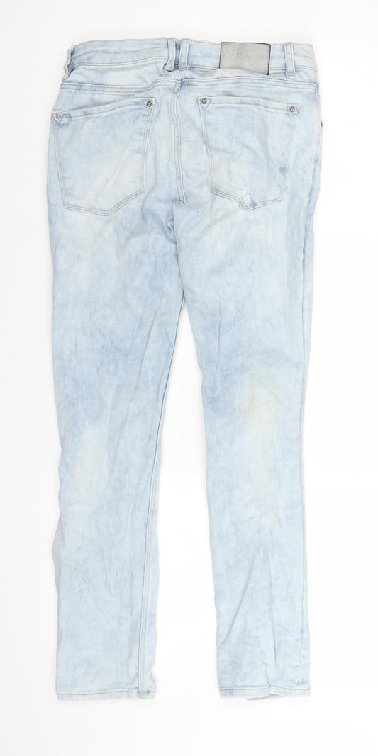 Leana Woman Womens Blue Denim Straight Jeans Size 4 L25 in