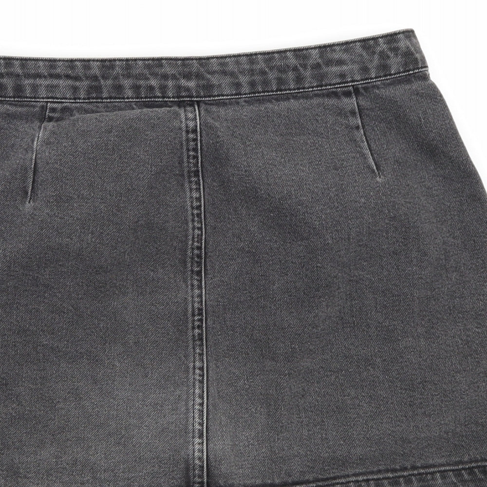 Top Shop Womens Black Denim Mini Set Size 28 in
