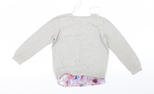 Dorthey Perkins Womens Grey Pullover Jumper Size 8