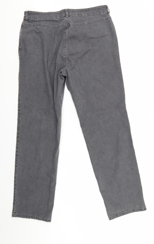 ZERRES Womens Grey Denim Skinny Jeans Size 14 L30 in