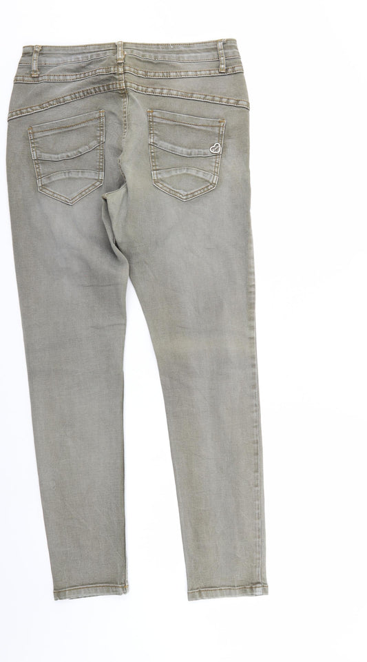 Onado Womens Grey Denim Tapered Jeans Size 8 L28 in