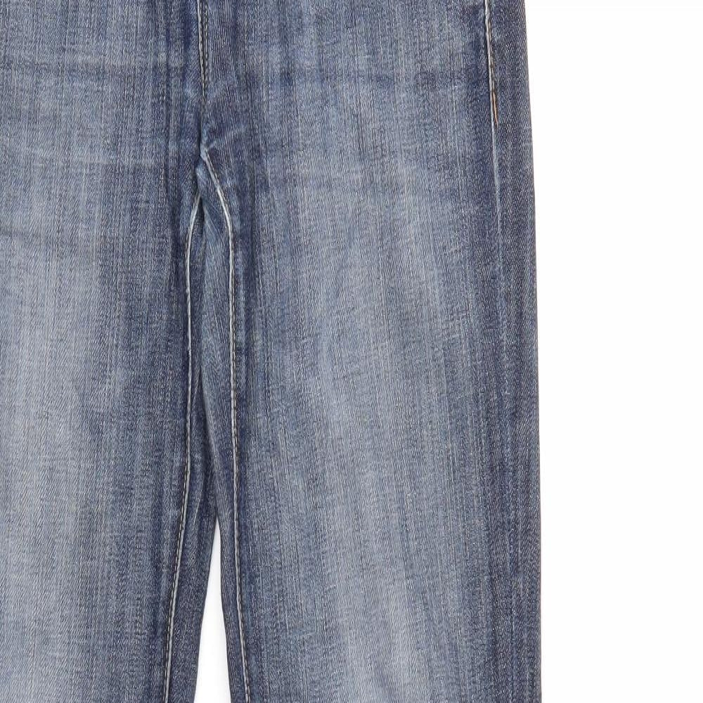 lee Womens Blue Denim Straight Jeans Size 25 in L33 in