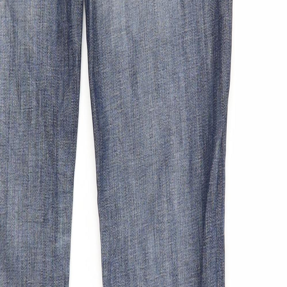 lee Womens Blue Denim Straight Jeans Size 25 in L33 in