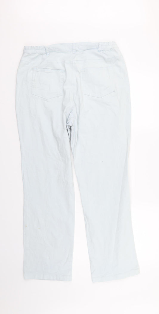 Damart Womens Blue Denim Straight Jeans Size 34 in L28 in