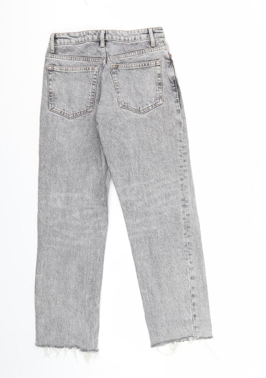 Top Shop Mens Grey Denim Cropped Jeans Size 24 L26 in