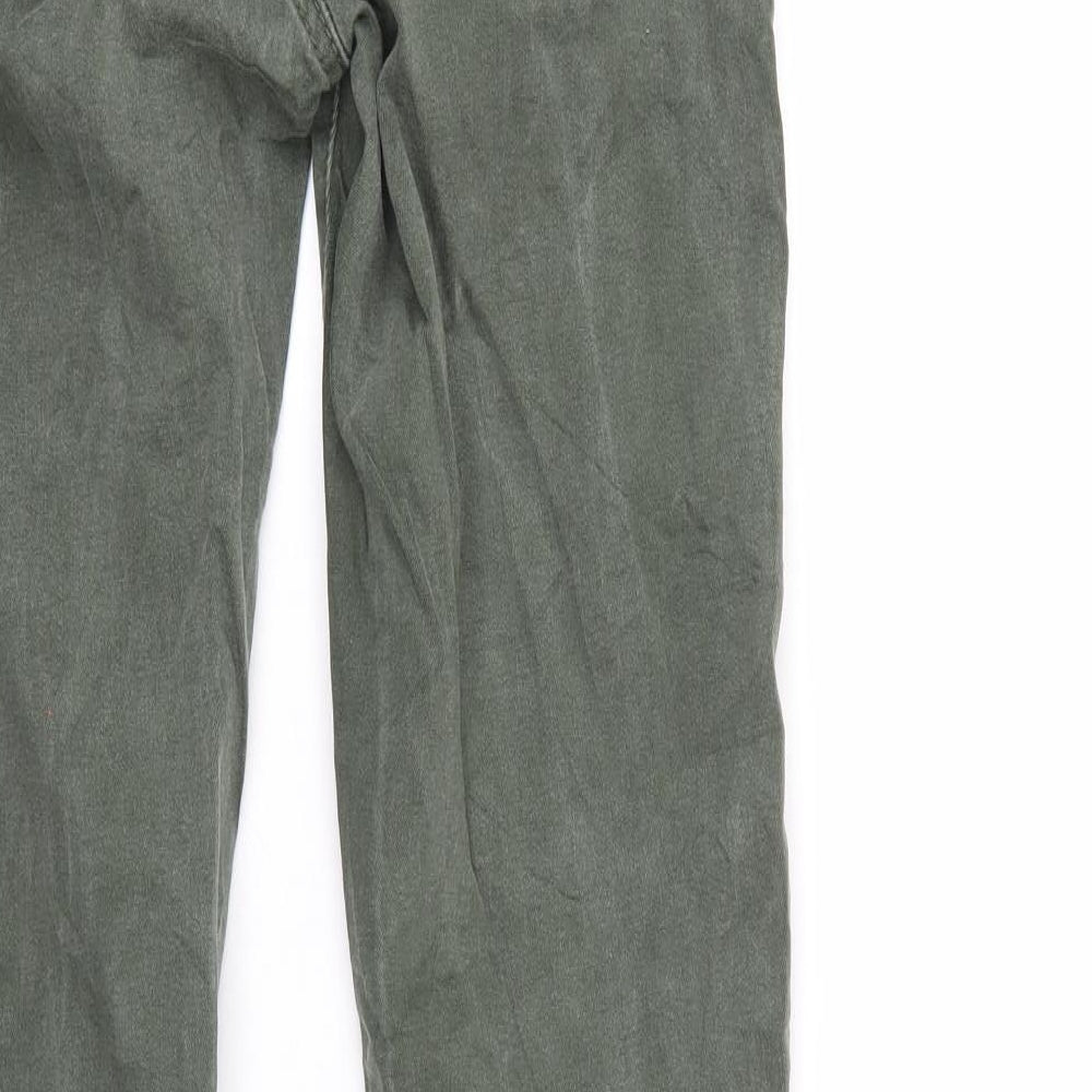 Hand Work denim Mens Green Denim Tapered Jeans Size 26 L29 in