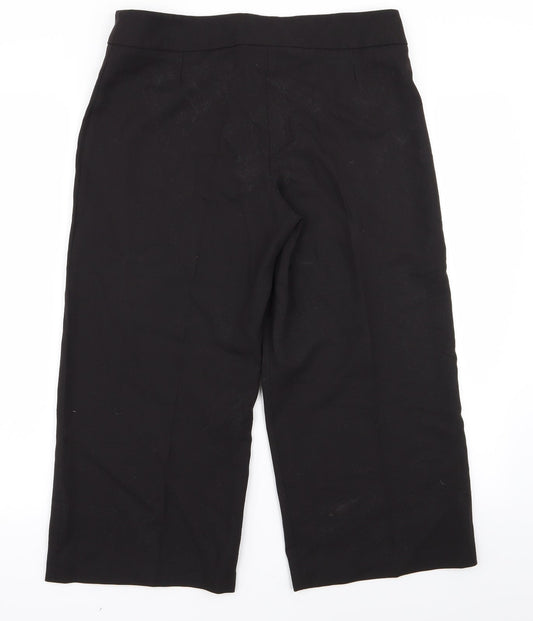 Preworn Womens Black Trousers Size 12 L20 in