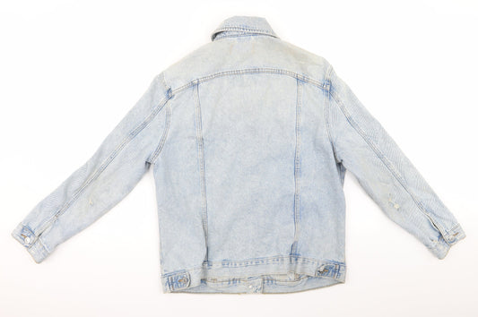 New Look Womens Blue Biker Jacket Size 10 - m