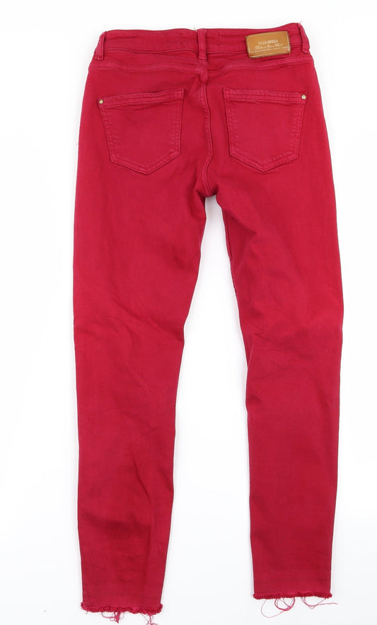 mosh Womens Red Skinny Jeans Size 26 L25 in