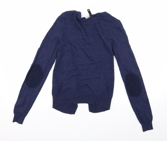 Preworn Womens Blue Cardigan Jumper Size 10 - 1