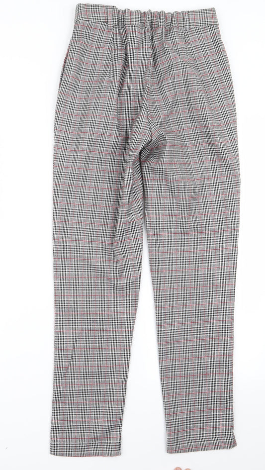 Daisy Street Womens Grey Striped Trousers Size 8 L28 in