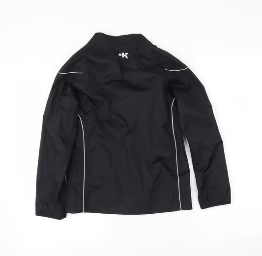 DECATHLON Boys Black Anorak Coat Size 8 Years