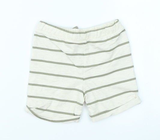 Fred & Flo Boys Beige Striped Capri Trousers Size 9-12 Months