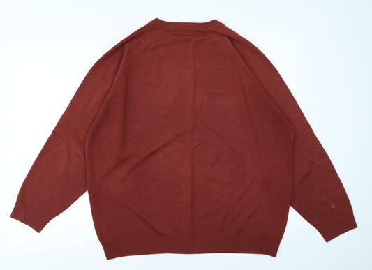 Essentials Mens Brown Pullover Jumper Size S
