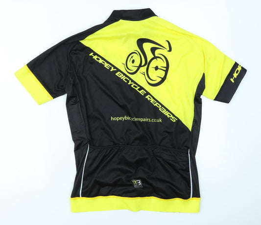 Hopey Mens Yellow Basic T-Shirt Size L