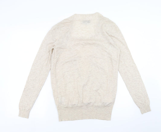 NEXT Womens Beige Pullover Jumper Size 10 - under blouse detail