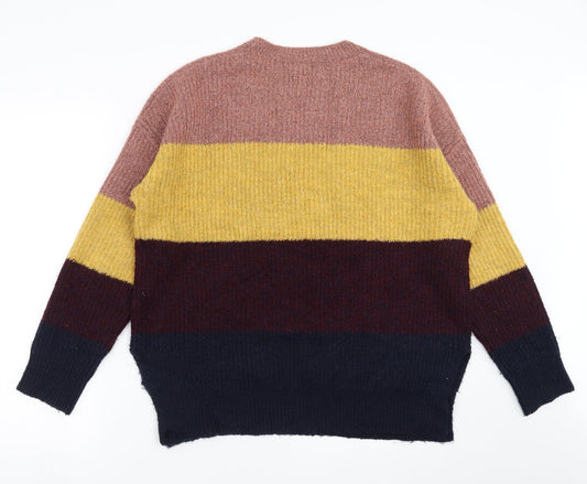 New Look Womens Multicoloured Striped Pullover Jumper Size S