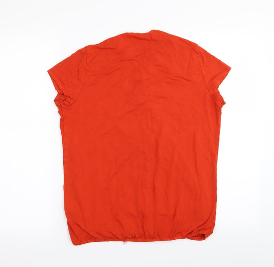Asda George Womens Orange Basic T-Shirt Size 12