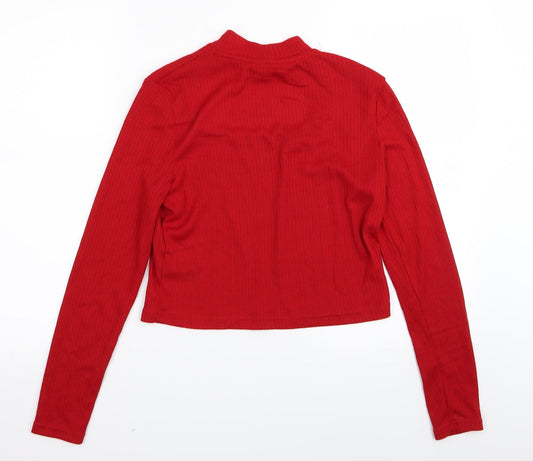 Divided by H&M Womens Red Basic T-Shirt Size 12