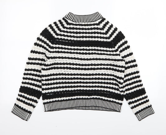 papaya Womens Multicoloured Striped Pullover Jumper Size 8