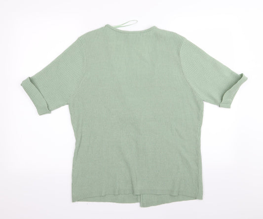 BM Womens Green Cardigan Jumper Size L
